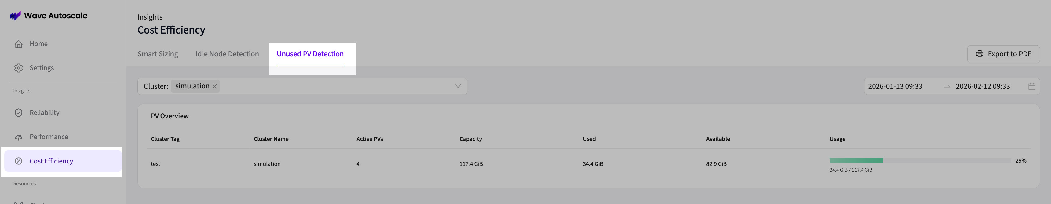 Unused PV Detection Navigation